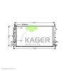 KAGER 31-3475 Radiator, engine cooling